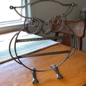 Gold Owl Earring Holder